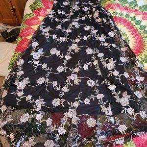 Alfani Black dress with pink flowers